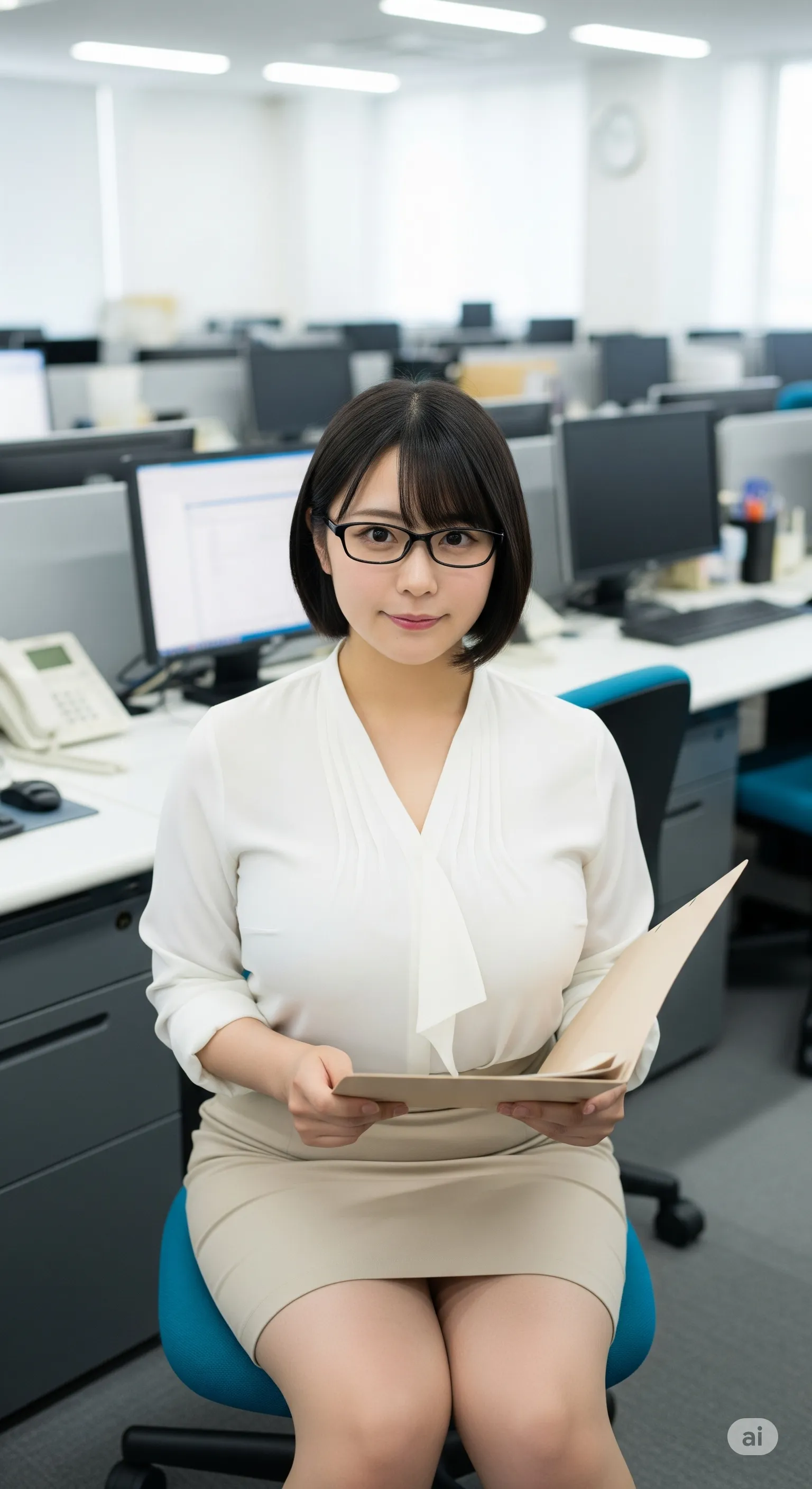 メガネ豊満OLの誘惑グラビア｜眼鏡でエロさを煽る働くオンナたちの画像集