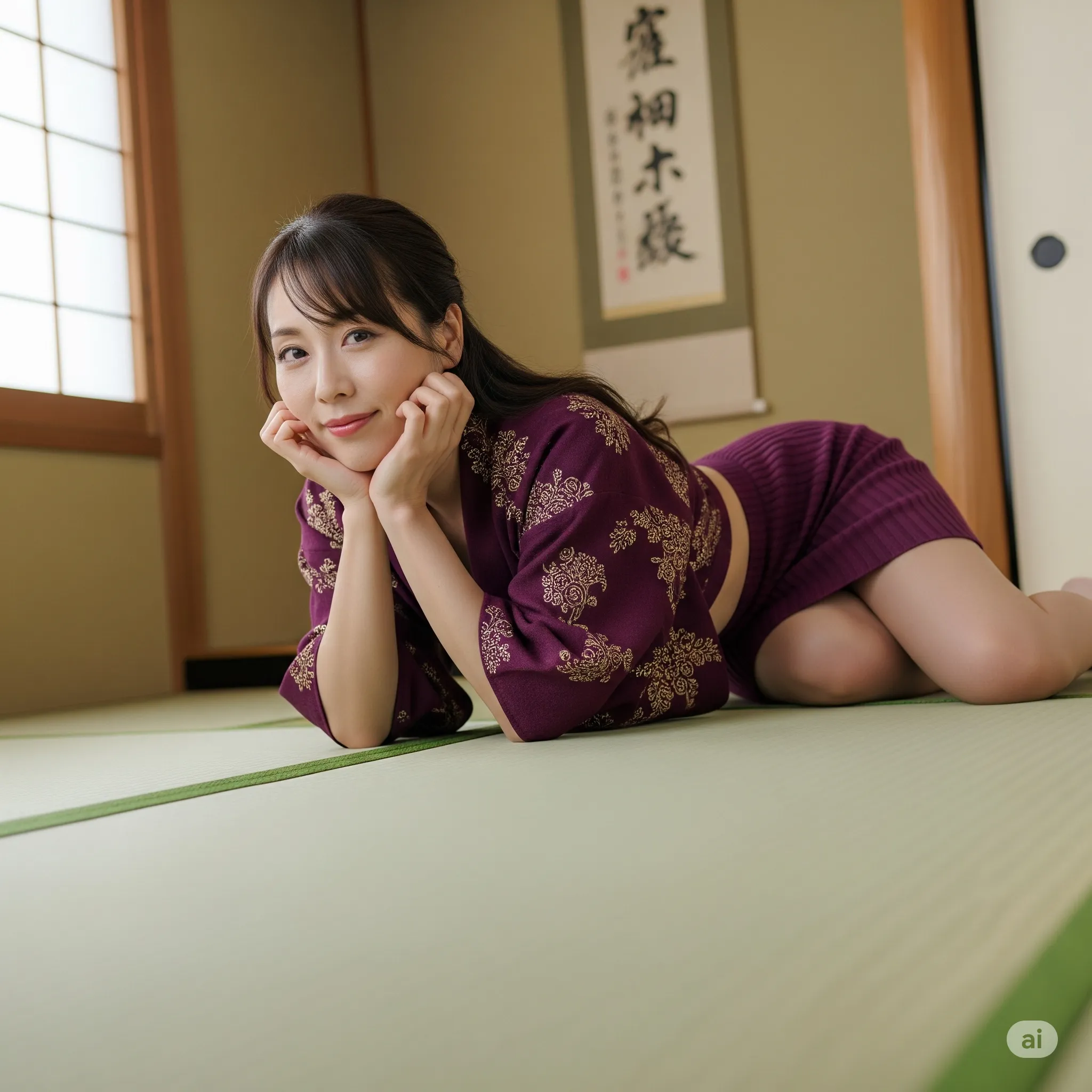 和風フェチ 着物 ミニ丈 四つん這い 旅館 006