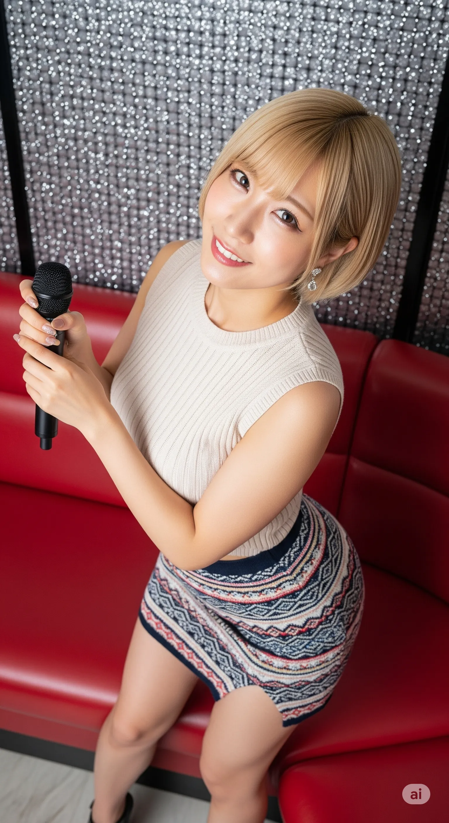 素人女子カラオケ現場の私服グラビア画像集｜四つん這い・スクワットポーズが奏でる“密室の微エロフェチ”