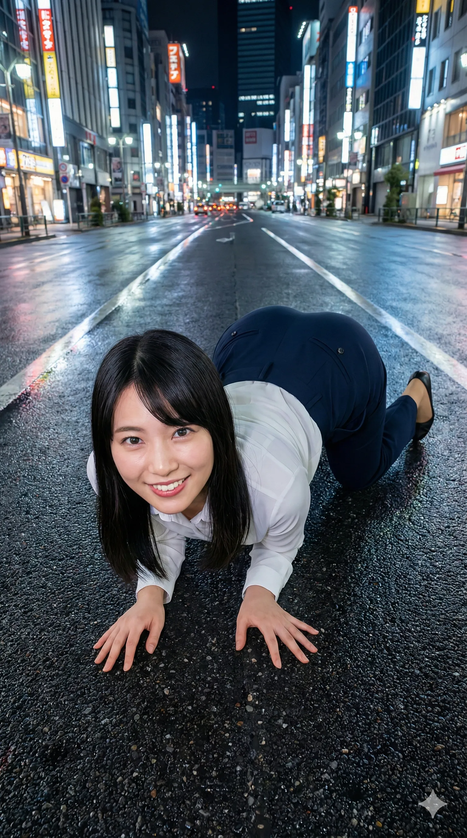 OL 女社長 四つん這い 巨尻から美尻まで 野外・路上でのエロ画像 008