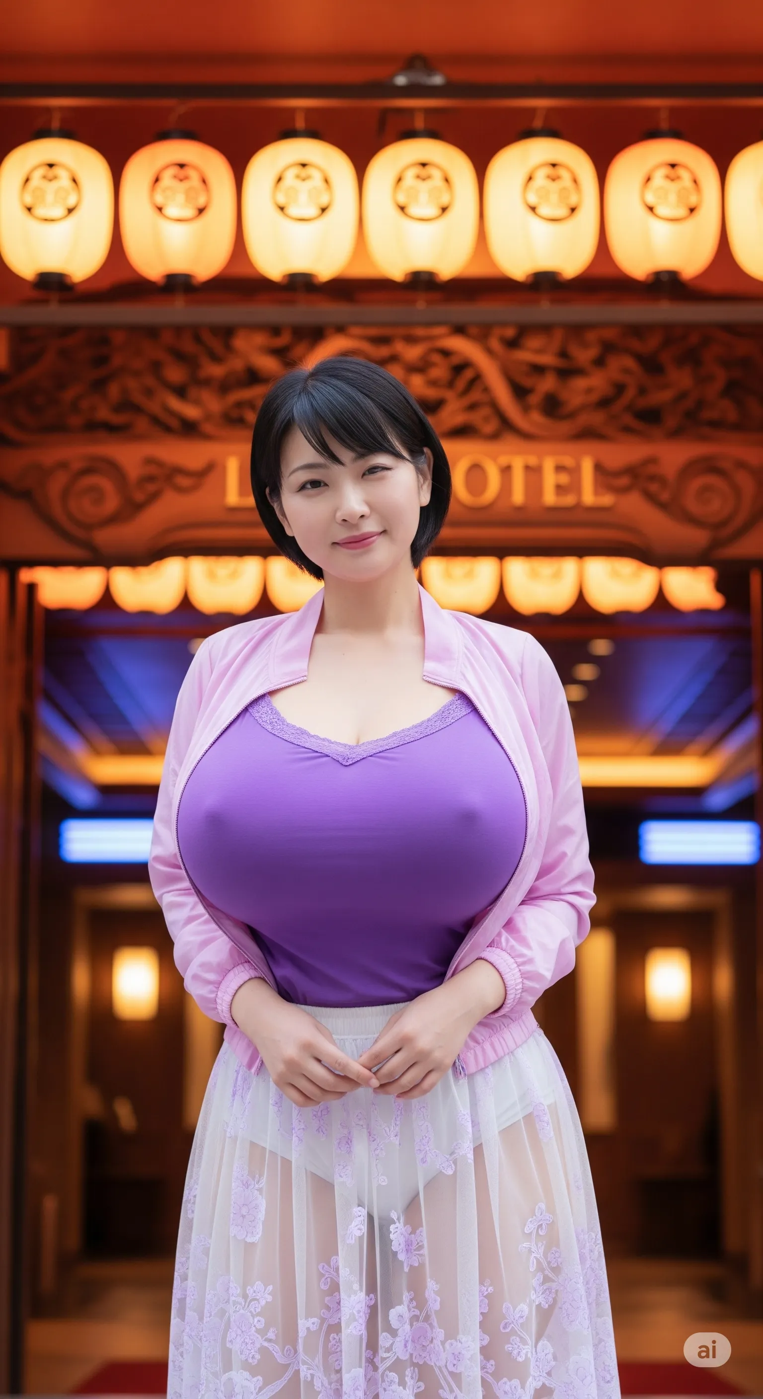 商店街デート気分を味わう、隣の熟女が魅せる最高の美尻立ち姿ショット