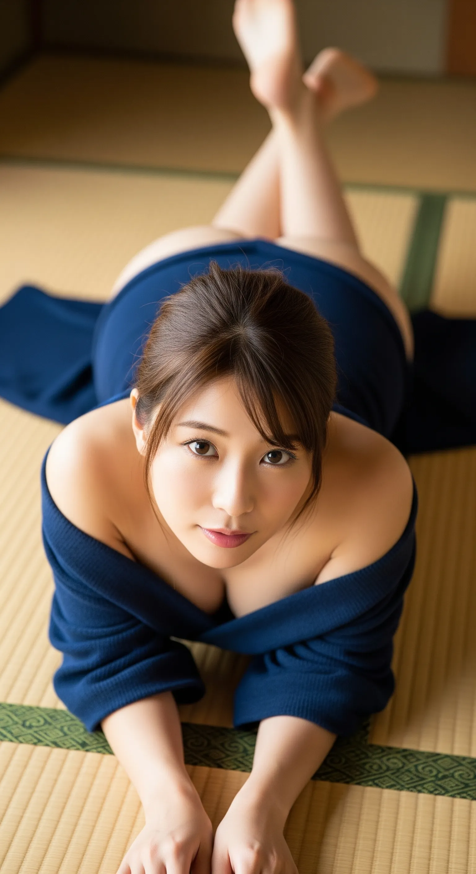 和室の落ち着きと背徳的なポーズのギャップ萌え グラビア
